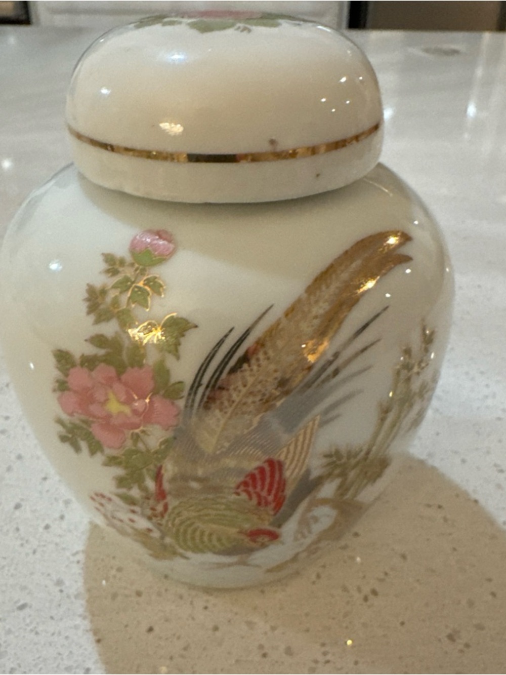 ARDCO Republic of Taiwan Ginger Jar With Lid Pheasants Porcelain